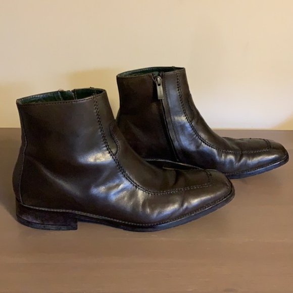 Kenneth Cole Brown Leather Boots - Men’s Size 8 - Picture 3 of 10